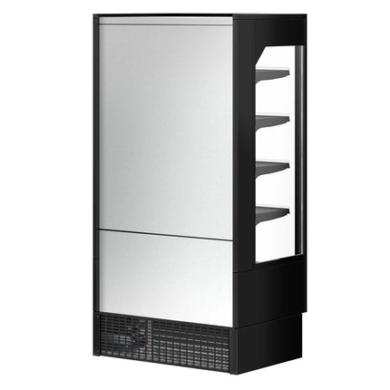 GGM Gastro Commercial multideck display fridge - 1002mm - 440L - with 2 hinged glass doors & 4 shelves - Black