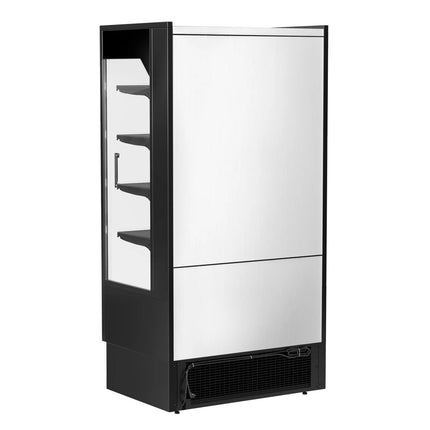 GGM Gastro Commercial multideck display fridge - 1002mm - 440L - with 2 sliding glass doors & 4 shelves - Black