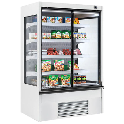 GGM Gastro Commercial multideck display fridge - 1018mm - 341L - with 2 hinged glass doors - White