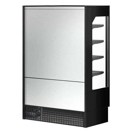 GGM Gastro Commercial multideck display fridge - 1320mm - 595L - with 2 hinged glass doors & 4 shelves - Black