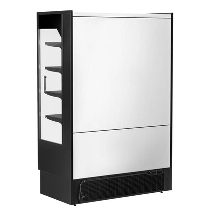 GGM Gastro Commercial multideck display fridge - 1320mm - 595L - with 2 sliding glass doors & 4 shelves - Black