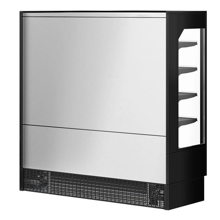 GGM Gastro Commercial multideck display fridge - 1940mm - 893L - with 3 hinged glass doors & 4 shelves - Black