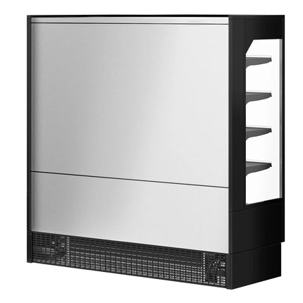 GGM Gastro Commercial multideck display fridge - 1940mm - 893L - with 3 hinged glass doors & 4 shelves - Black