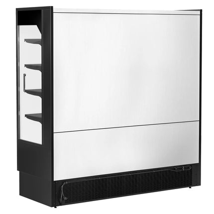 GGM Gastro Commercial multideck display fridge - 1940mm - 893L - with 4 sliding glass doors & 4 shelves - Black