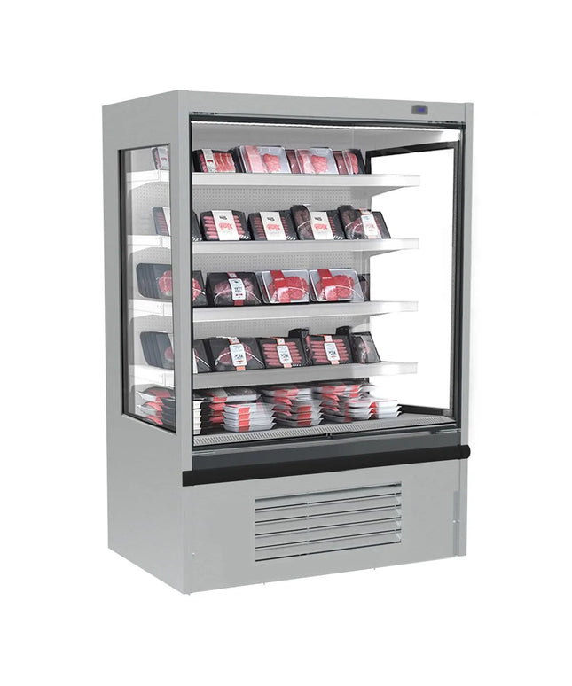 GGM Gastro Commercial multideck display fridge - Open front - 1020mm - 602L - with 4 shelves - incl. night blind