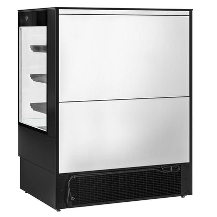GGM Gastro Commercial multideck display fridge - Open front - 1200mm - 390L - with 3 shelves - Black