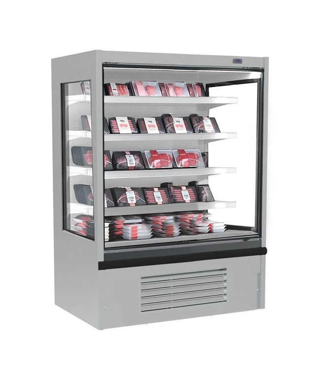 GGM Gastro Commercial multideck display fridge - Open front - 1330mm - 470L - with 4 shelves - incl. night blind