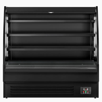 GGM Gastro Commercial multideck display fridge - Open front - 1500mm - 480L - with 3 shelves - Black