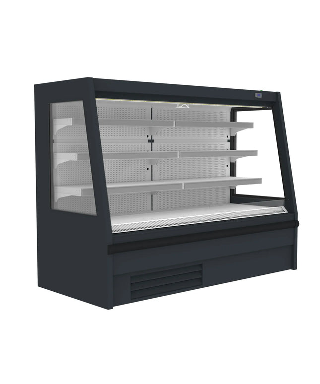 GGM Gastro Commercial multideck display fridge - Open front - 1955mm - 537L - with 3 shelves - incl. night blind