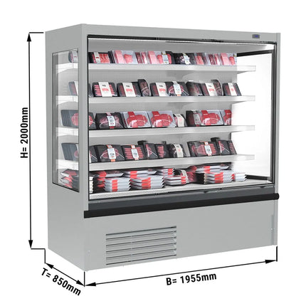 GGM Gastro Commercial multideck display fridge - Open front - 1955mm - 725L - with 4 shelves - incl. night blind