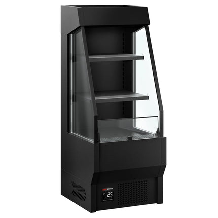 GGM Gastro Commercial multideck display fridge - Open front - 660mm - 150L - with 2 shelves - Black