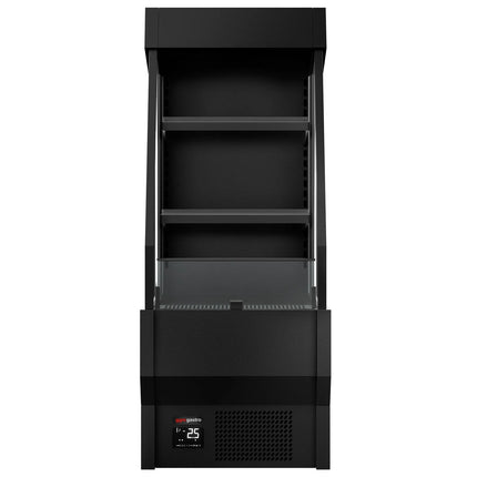 GGM Gastro Commercial multideck display fridge - Open front - 660mm - 150L - with 2 shelves - Black