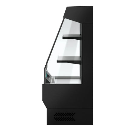 GGM Gastro Commercial multideck display fridge - Open front - 660mm - 150L - with 2 shelves - Black