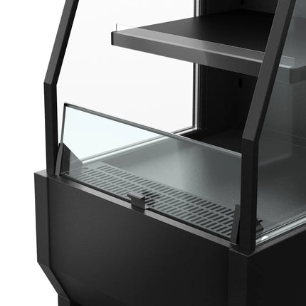 GGM Gastro Commercial multideck display fridge - Open front - 660mm - 150L - with 2 shelves - Black