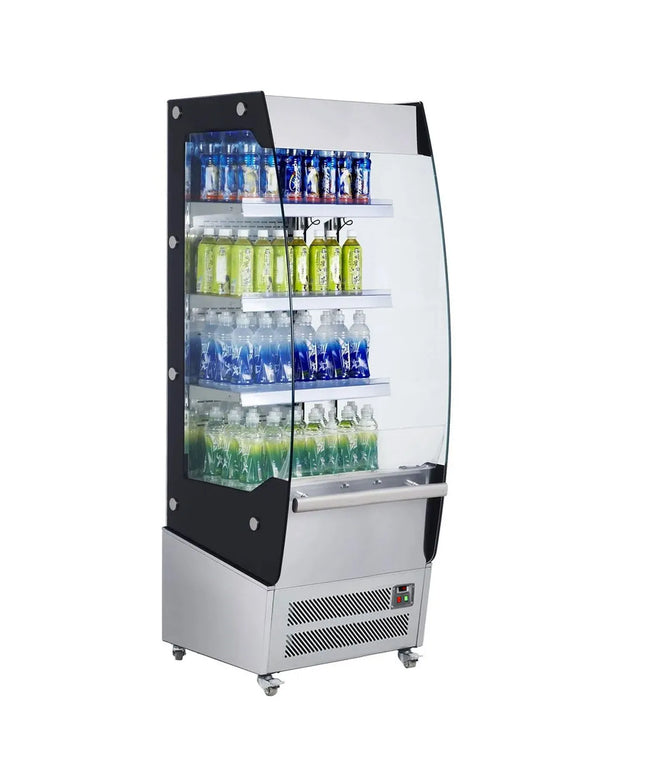 GGM Gastro Commercial multideck display fridge - Open front - 700mm - 420L - with 3 shelves - incl. night blind