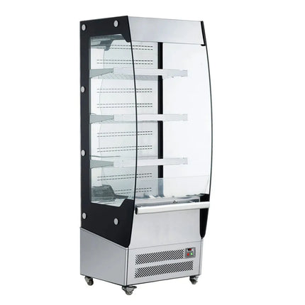 GGM Gastro Commercial multideck display fridge - Open front - 700mm - 420L - with 3 shelves - incl. night blind