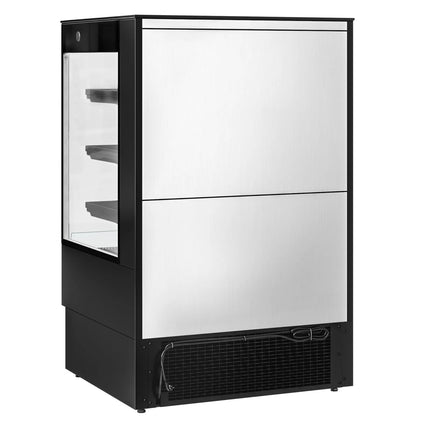 GGM Gastro Commercial multideck display fridge - Open front - 900mm - 287L - with 3 shelves - Black