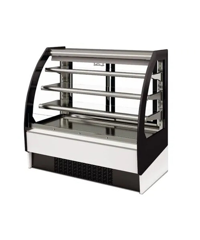 GGM Gastro Commercial multideck display fridge - Open front - 938mm - 274L - with 3 shelves - rear sliding doors - incl. night blind