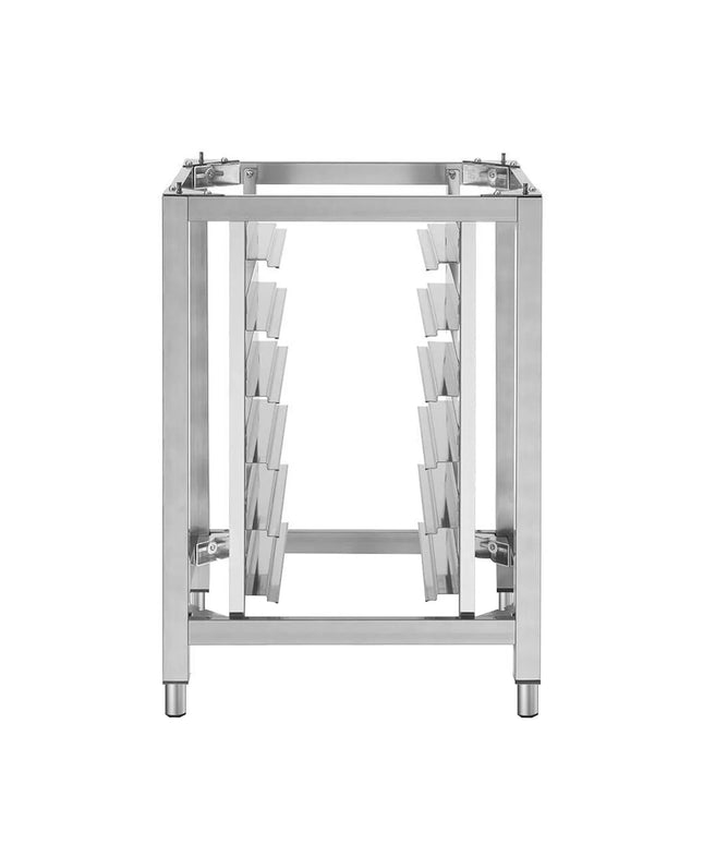 GGM Gastro Commercial Oven Underframe – Stainless – 7× 450×340 mm Tray Rails (80 mm pitch) – 600×540×800 mm – For Convection Ovens