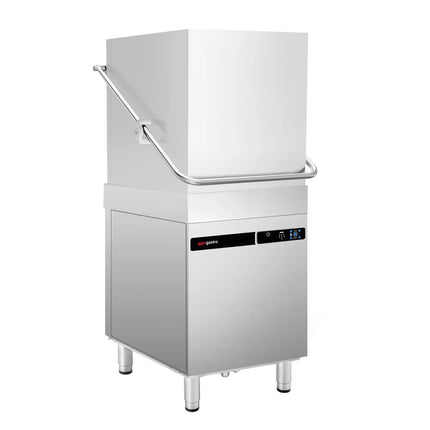 GGM Gastro Commercial Pass Through Dishwasher - Touchscreen Controls - 9.66kW - with Detergent & Rinse Aid Dosing Pumps, Drain Pump