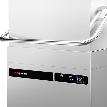 GGM Gastro Commercial Pass Through Dishwasher - Touchscreen Controls - 9.66kW - with Detergent & Rinse Aid Dosing Pumps, Drain Pump