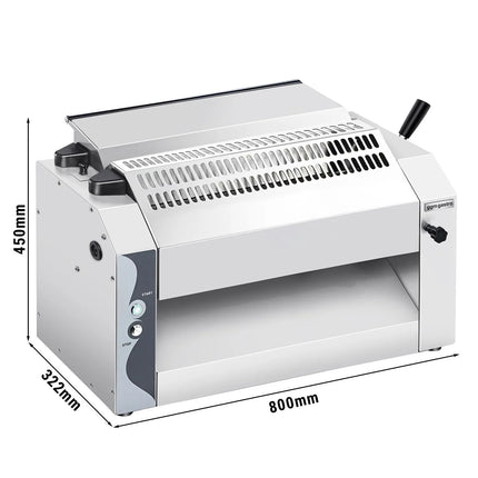 GGM Gastro Commercial Pizza Dough Roller - for 520mm pasta and pizza dough - 370W - Dough thickness 0 to 10mm