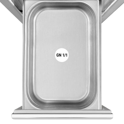 GGM Gastro Commercial Pizza Prep Counter - Granite Top ECO - 935x700mm - with 0 doors & 4 drawers