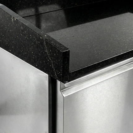 GGM Gastro Commercial Pizza Prep Counter - Granite Top PREMIUM - 2025x800mm - with 3 doors