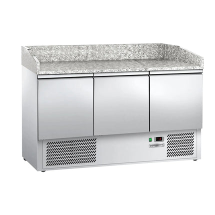 GGM Gastro Commercial Pizza Prep Counter - Granite Top PREMIUM - 2300x700mm - with 5 doors