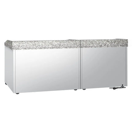GGM Gastro Commercial Pizza Prep Counter - Granite Top PREMIUM - 2300x700mm - with 5 doors