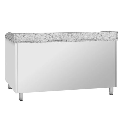 GGM Gastro Commercial Pizza Prep Counter - Granite Top PREMIUM PLUS - 1490x700mm - with 2 doors