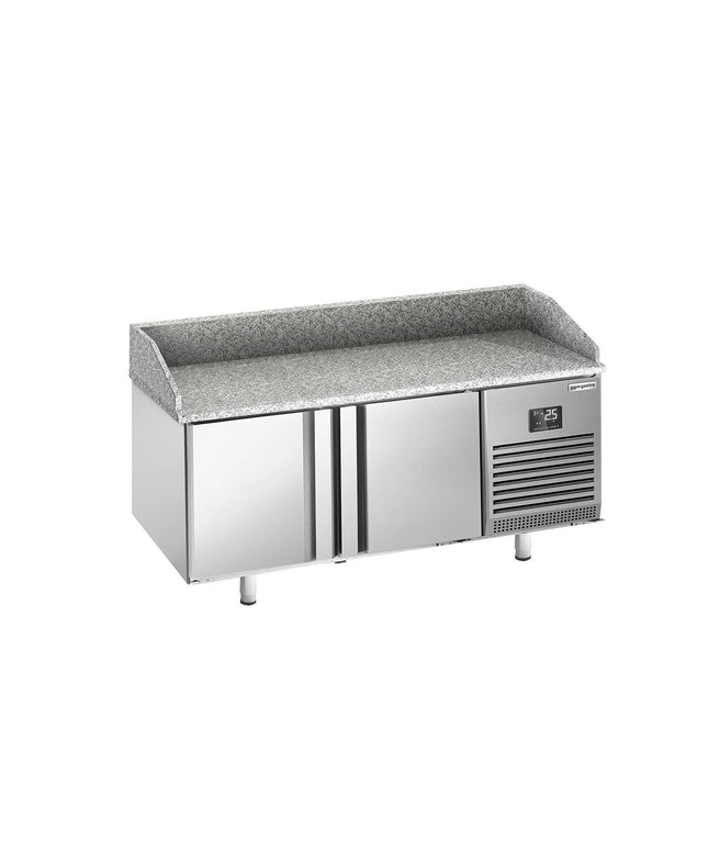 GGM Gastro Commercial Pizza Prep Counter - Granite Top PREMIUM PLUS - 1738x800mm - with 2 doors
