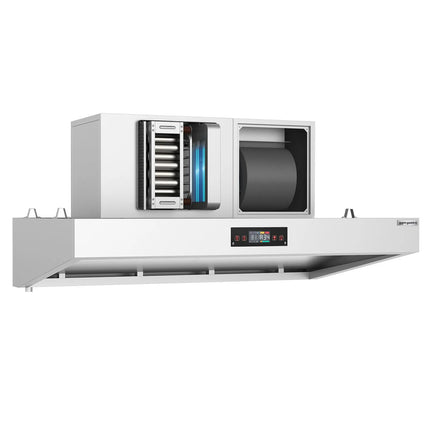 GGM Gastro Commercial Plasma Extraction Canopy - 2000mm - Ducted/Recirculating - up to 80% Odour Reduction - Touch Control Panel - LED Lighting