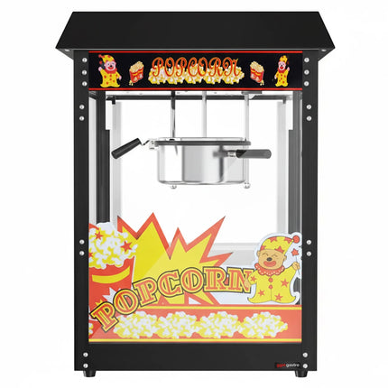 GGM Gastro Commercial Popcorn Machine - 1.5kW - 5kg/h - with 1 kettle - Black
