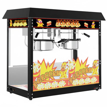 GGM Gastro Commercial Popcorn Machine - 2.90kW - 10kg/h - with 2 kettles - Black