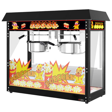 GGM Gastro Commercial Popcorn Machine - 2.90kW - 10kg/h - with 2 kettles - Black