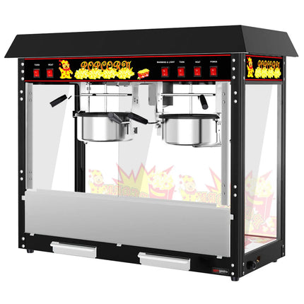 GGM Gastro Commercial Popcorn Machine - 2.90kW - 10kg/h - with 2 kettles - Black