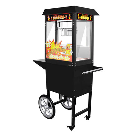 GGM Gastro Commercial Popcorn Machine incl. Trolley - 1.46kW - 5kg/h - with 1 kettle - Black