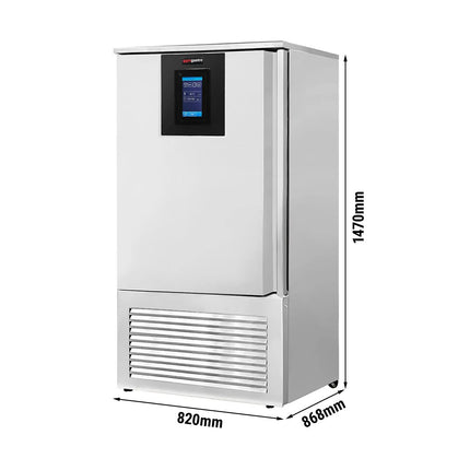 GGM Gastro Commercial Reach-In Blast Chiller/Freezer - 10x GN 1/1 - with Touchscreen Controller - 240L - Hardwired