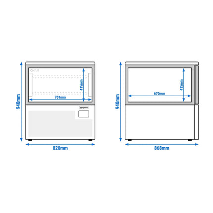 GGM Gastro Commercial Reach-In Blast Chiller/Freezer - 5x GN 1/1 - 120L