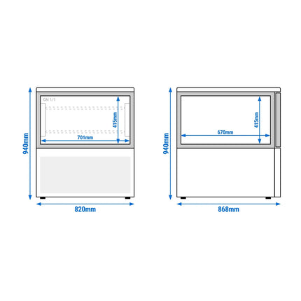 GGM Gastro Commercial Reach-In Blast Chiller/Freezer - 5x GN 1/1 - with Touchscreen Controller - 120L