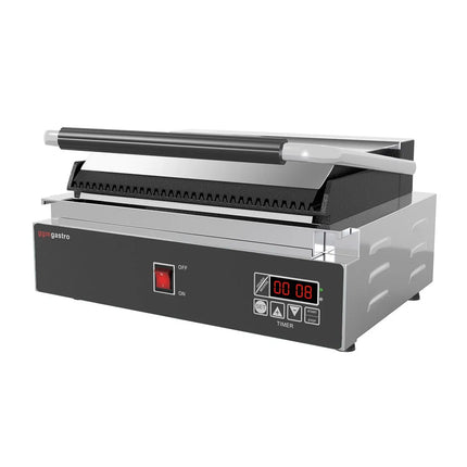 GGM Gastro Commercial Refrigerated Prep Table PREMIUM – Glass Top – 2 Doors – 1210 mm – for 9× GN 1/6 – Includes contact grill