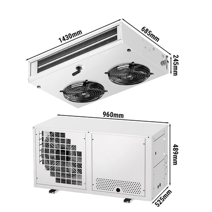 GGM Gastro Commercial Remote Split System Freezer Pack - max. for 15 m³ - IP rating IP 51 - 373W