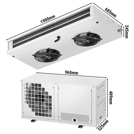 GGM Gastro Commercial Remote Split System Freezer Pack - max. for 20 m³ - IP rating IP 51 - 497W