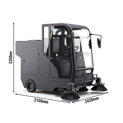 GGM Gastro Commercial Ride-on Floor Sweeper - Work Rate 13750m²/h