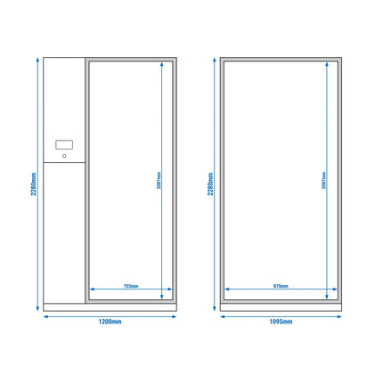 GGM Gastro Commercial Roll-In Blast Chiller/Freezer - 20x GN 1/1 or EN 600x400mm - with Touchscreen Controller - without Ramp