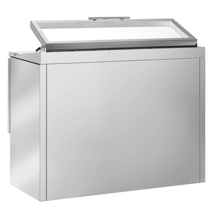 GGM Gastro Commercial Saladette Counter PREMIUM - 900mm - 159L - 2 glass doors - for 4 x GN 1/3 & glass lid