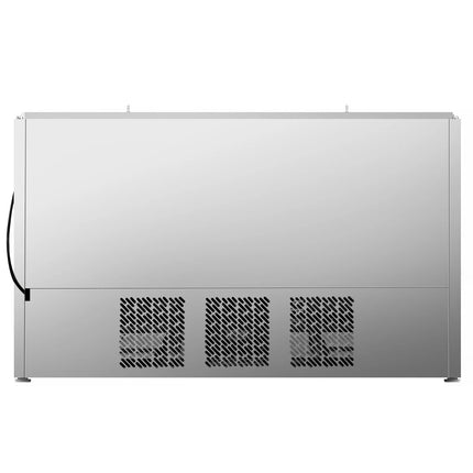 GGM Gastro Commercial Saladette Counter PREMIUM PLUS - 1460mm - 335L - 3 doors - open top for 9 x GN 1/3 & 6 x GN 1/6 & stainless steel hinged lid