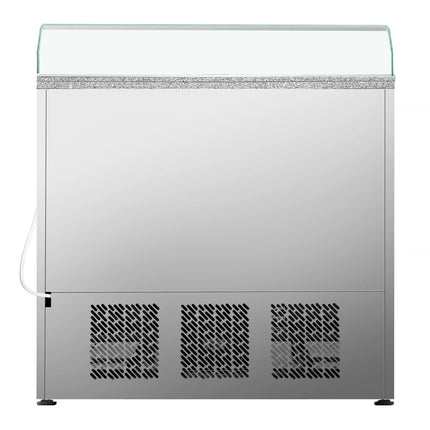 GGM Gastro Commercial Saladette Counter PREMIUM PLUS - 978mm - 230L - 2 doors - with glass canopy for 5 x GN 1/6
