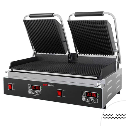 GGM Gastro Commercial Saladette Prep Counter - 1210x700mm - 1 Door & 2 Drawers - for 9x GN 1/6 - incl. Contact grill
